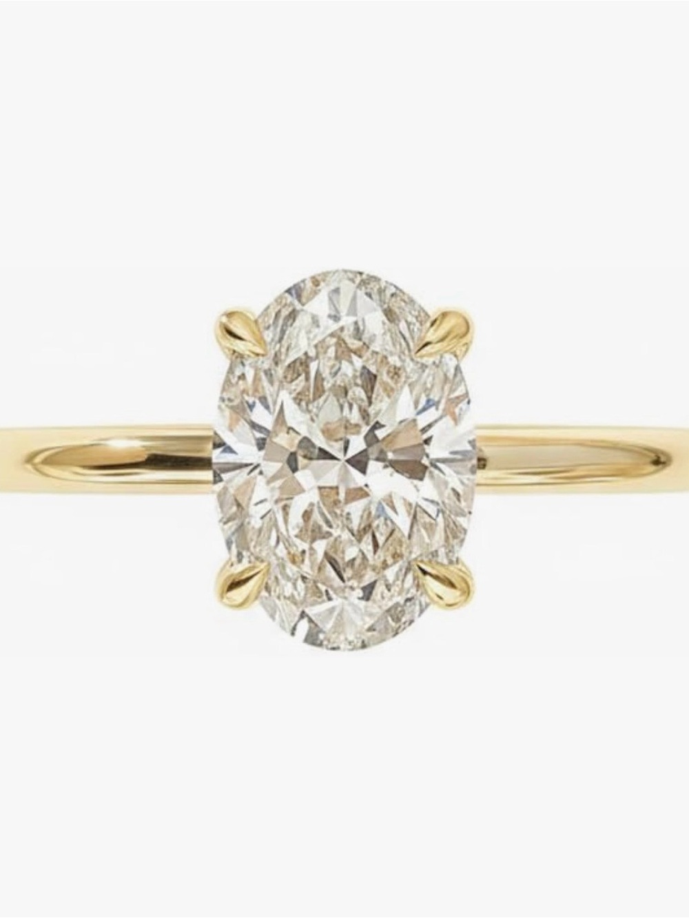 BRAND NEW 14 karat Solid Gold Solitaire 2k Oval Diamond Engagement Ring